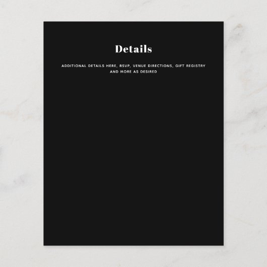 Minimalistische foto-overlay verlovingsfeest uitno flyer (Achterkant)