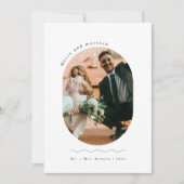 Minimalistische Foto Pas getrouwd Kerst Kaart (Voorkant)