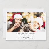 Minimalistische foto Pas getrouwd net getrouwd met Feestdagenkaart (Achterkant)