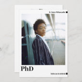Minimalistische foto PhD afstuderen  Kaart (Voorkant / Achterkant)