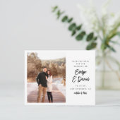 Minimalistische foto plat Opslaan van de datum Kaa Save The Date (Staand voorkant)