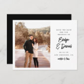 Minimalistische foto plat Opslaan van de datum Kaa Save The Date (Voorkant / Achterkant)