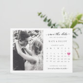 Minimalistische foto QR-code Sla de datumkalender  Kaart (Staand voorkant)