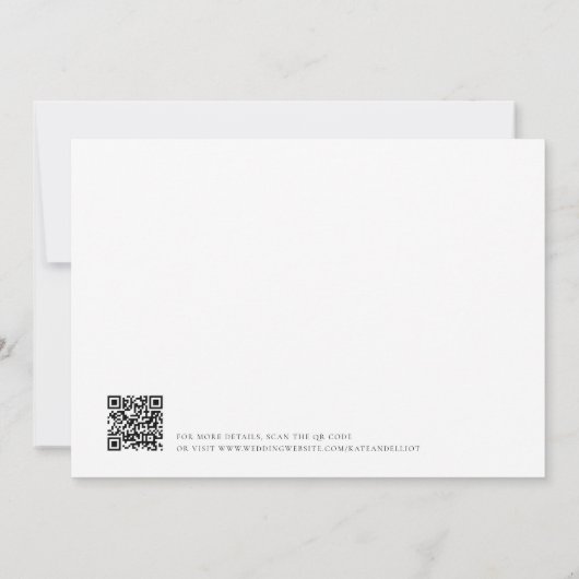 Minimalistische foto QR-code Sla de datumkalender  Kaart (Achterkant)