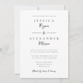 Minimalistische foto-QR-code voor bruiloft Kaart (Voorkant)