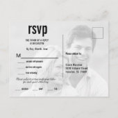 Minimalistische foto receptie diner RSVP Entree Uitnodiging Briefkaart (Achterkant)