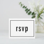 Minimalistische foto receptie diner RSVP Entree Uitnodiging Briefkaart (Staand voorkant)