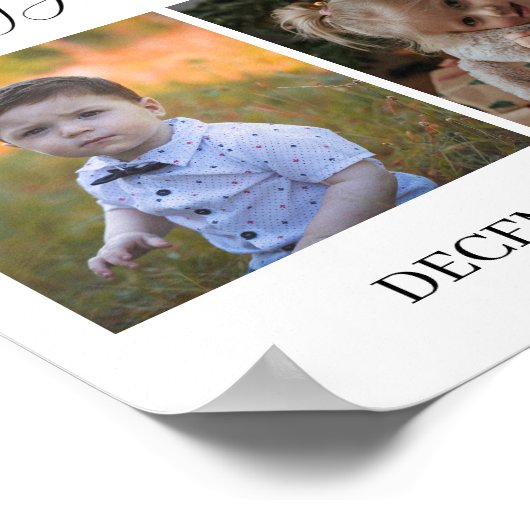 Minimalistische foto repetitie diner welkomstbord poster (Hoek)