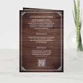 Minimalistische foto roestige schuur hout QR-code (Achterkant)