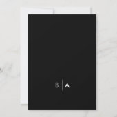 Minimalistische foto romantische bruiloft save the date (Achterkant)