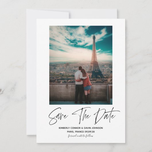 Minimalistische foto save the date (Voorkant)