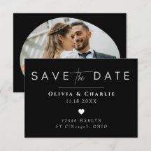 Minimalistische foto save the date kaart