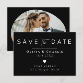 Minimalistische foto save the date kaart