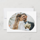 Minimalistische Foto Save the Date Kaart (Achterkant)