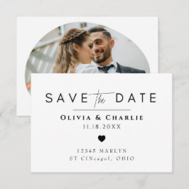 Minimalistische Foto Save the Date Kaart