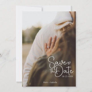 Minimalistische Foto Save the Date Kaart – Modern 