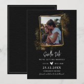 Minimalistische foto save the date, moderne bruilo save the date (Voorkant / Achterkant)