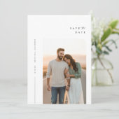 Minimalistische foto Sla de Kaart Datumaankondigin (Staand voorkant)