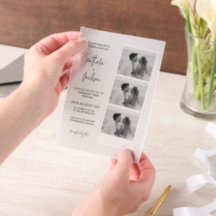 Minimalistische foto-strip script bruiloft