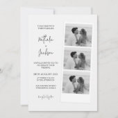 Minimalistische foto strook script bruiloft kaart (Voorkant)
