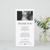 Minimalistische foto | Sympathie dank u Bedankkaart (Staand voorkant)