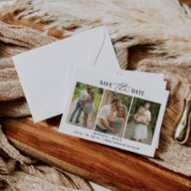 Minimalistische Foto Trouwkaart Save The Date