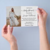 minimalistische foto-uitnodiging van het baby show flyer (Hand)