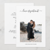 Minimalistische foto uitstellen huwelijksdatum wij aankondiging (Voorkant / Achterkant)