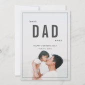 Minimalistische foto-Vaderdag Kaart (Voorkant)