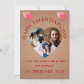 Minimalistische foto Valentijnsdag Kaart (Voorkant)