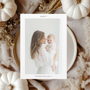 Minimalistische foto van de moderne Thanksgiving Kaart