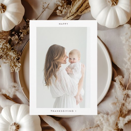 Minimalistische foto van de moderne Thanksgiving Kaart