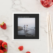 Minimalistische foto van het moderne huwelijk servet (Insitu)