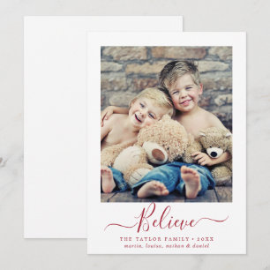 Minimalistische foto van Religieus ras van Red Bel Feestdagenkaart