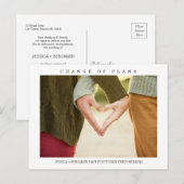 Minimalistische foto verandering van plannen Brief Feestdagenkaart (Voorkant / Achterkant)