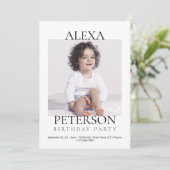 Minimalistische foto verjaardag kaart (Staand voorkant)