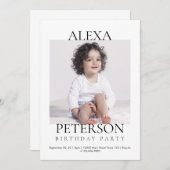 Minimalistische foto verjaardag kaart (Voorkant / Achterkant)