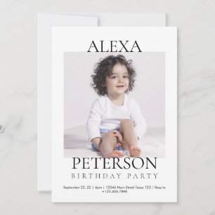 Minimalistische foto verjaardag kaart