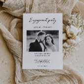 Minimalistische foto-verlovingsuitnodiging templat kaart