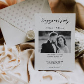 Minimalistische foto-verlovingsuitnodiging templat kaart