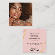 Minimalistische foto vierkante visitekaart | Moder