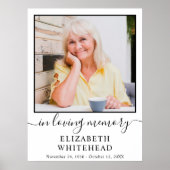 Minimalistische foto voor viering van het leven poster (Voorkant)