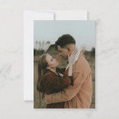 Minimalistische foto We’re Engaged Party aankondig Kaart (Achterkant)