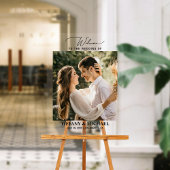 Minimalistische foto welkom bruiloft duidelijk acryl bord