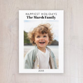 Minimalistische foto White Border Handwritest Feestdagenkaart