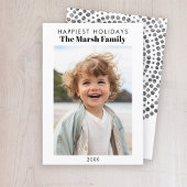 Minimalistische foto White Border Handwritest Feestdagenkaart