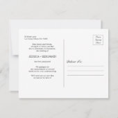 Minimalistische foto wijziging van plannen ansicht save the date (Achterkant)