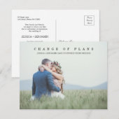 Minimalistische foto wijziging van plannen ansicht save the date (Voorkant / Achterkant)