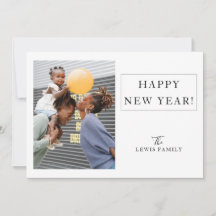 Minimalistische foto Wit Gelukkig Nieuwjaar