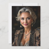 Minimalistische foto Zwart Goud 40ste Verjaardag Kaart (Achterkant)